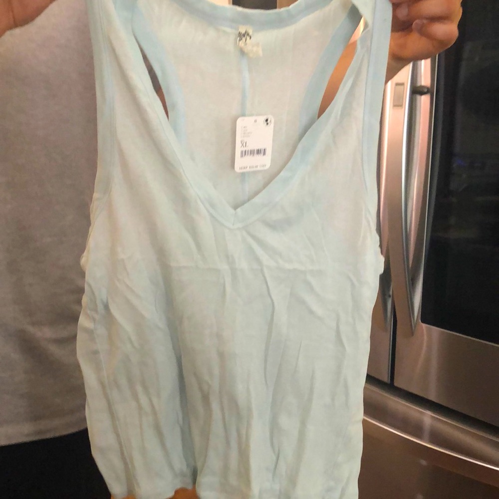 Baby blue free People tank top